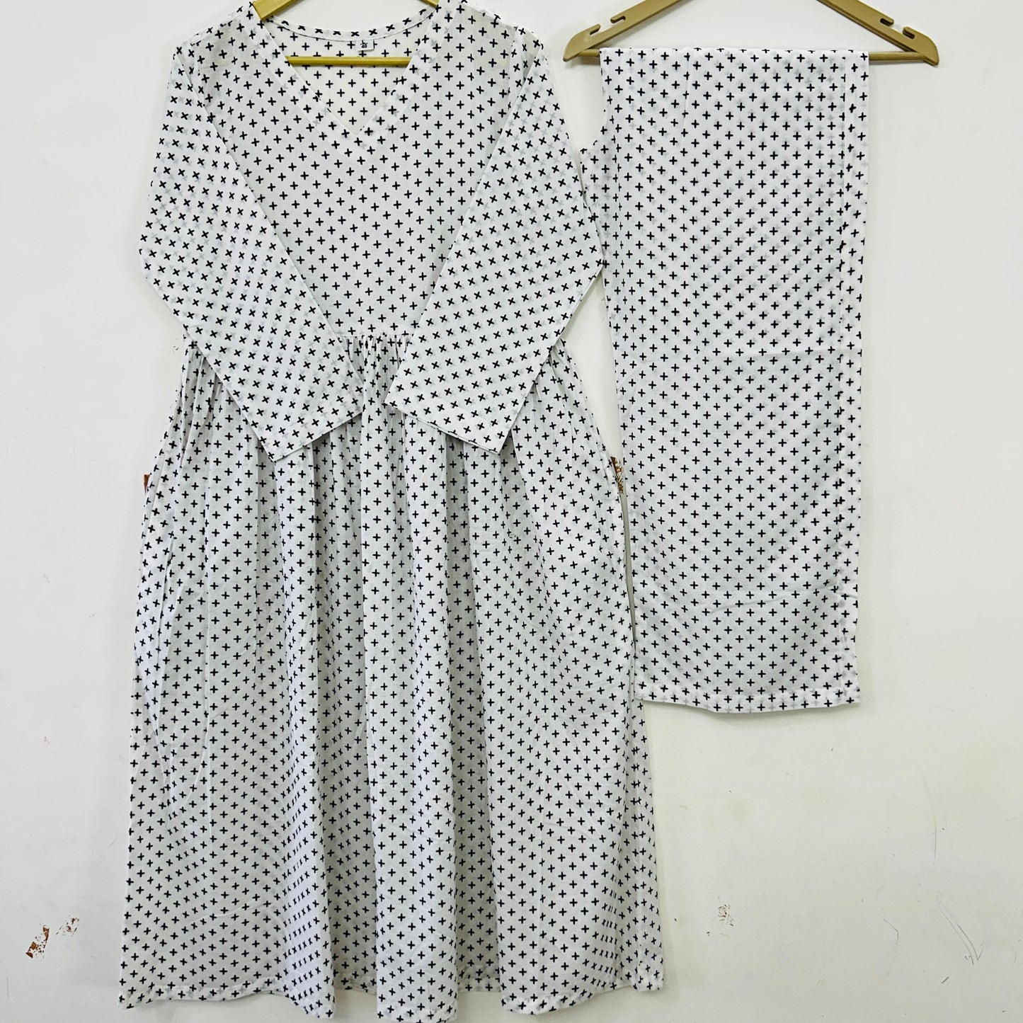 Black White Printed Designer Co-ord Set