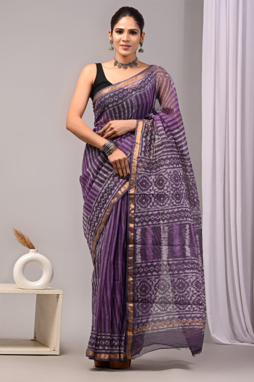 Purple Designer kota doriya Saree (MVKS28)