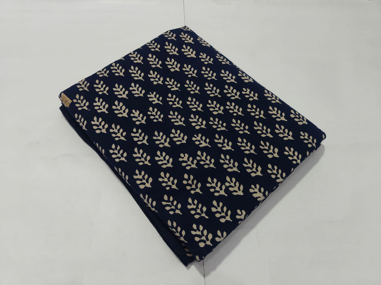 Navy Blue Small Floral Printed Cotton Fabric Stylish Design | Maharani Vastra