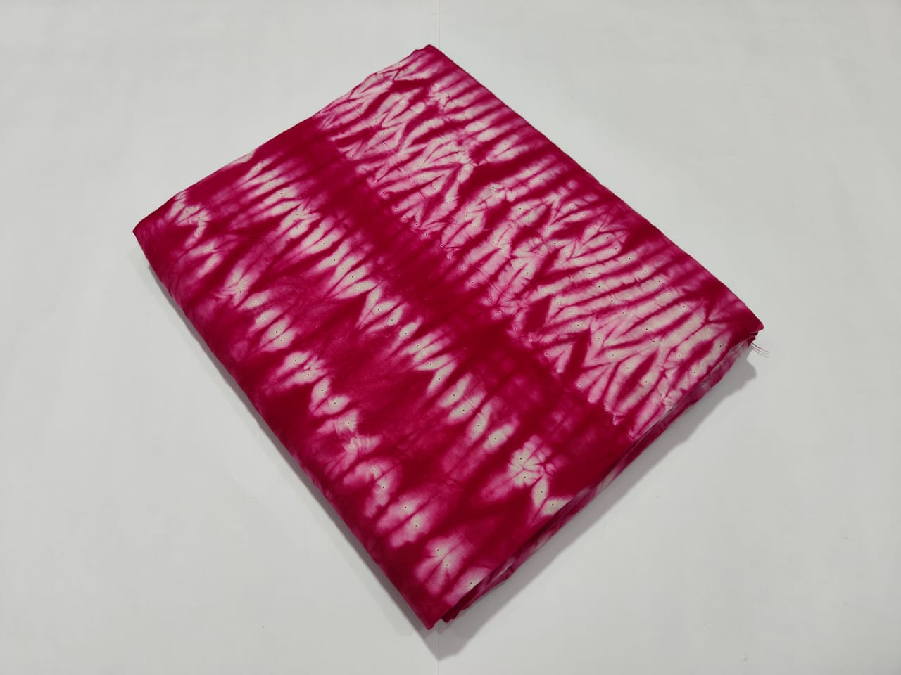 Pink Tie Dye Printed Cotton Fabric Trendy Style | Maharani Vastra