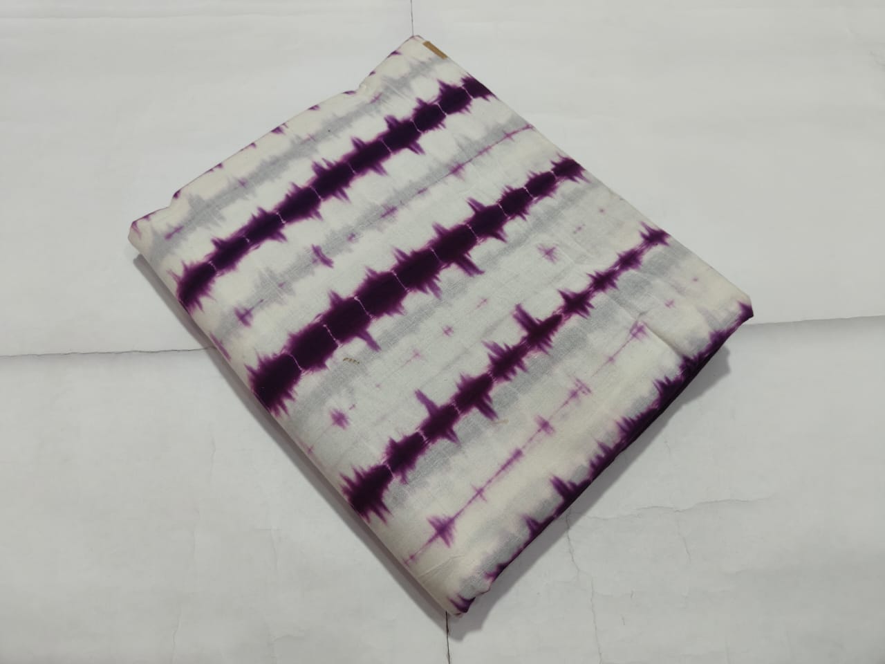 Purple White Tie Dye Cotton Fabric Trendy Design | Maharani Vastra