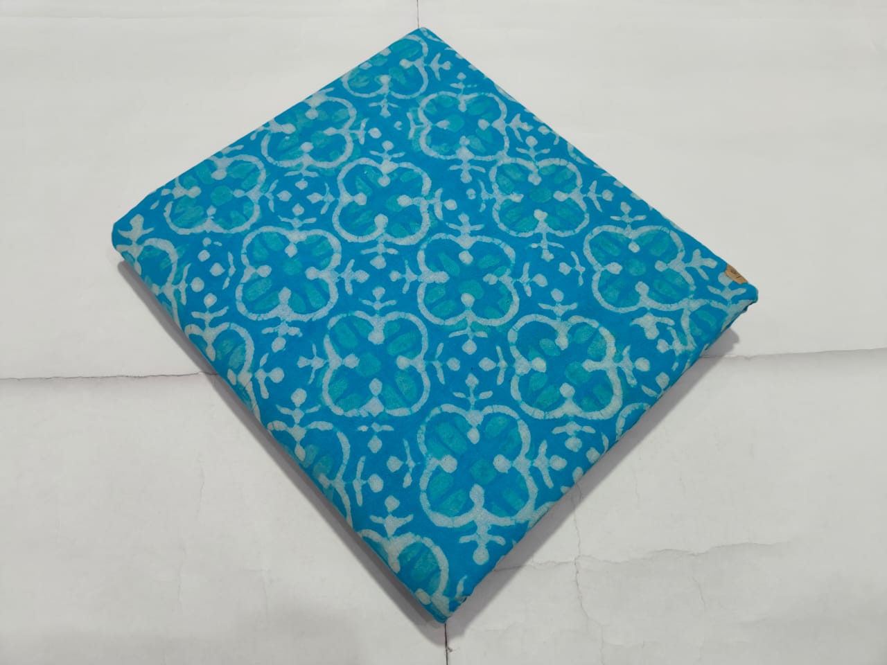 Blue Floral Printed Cotton Fabric Stylish Design | Maharani Vastra
