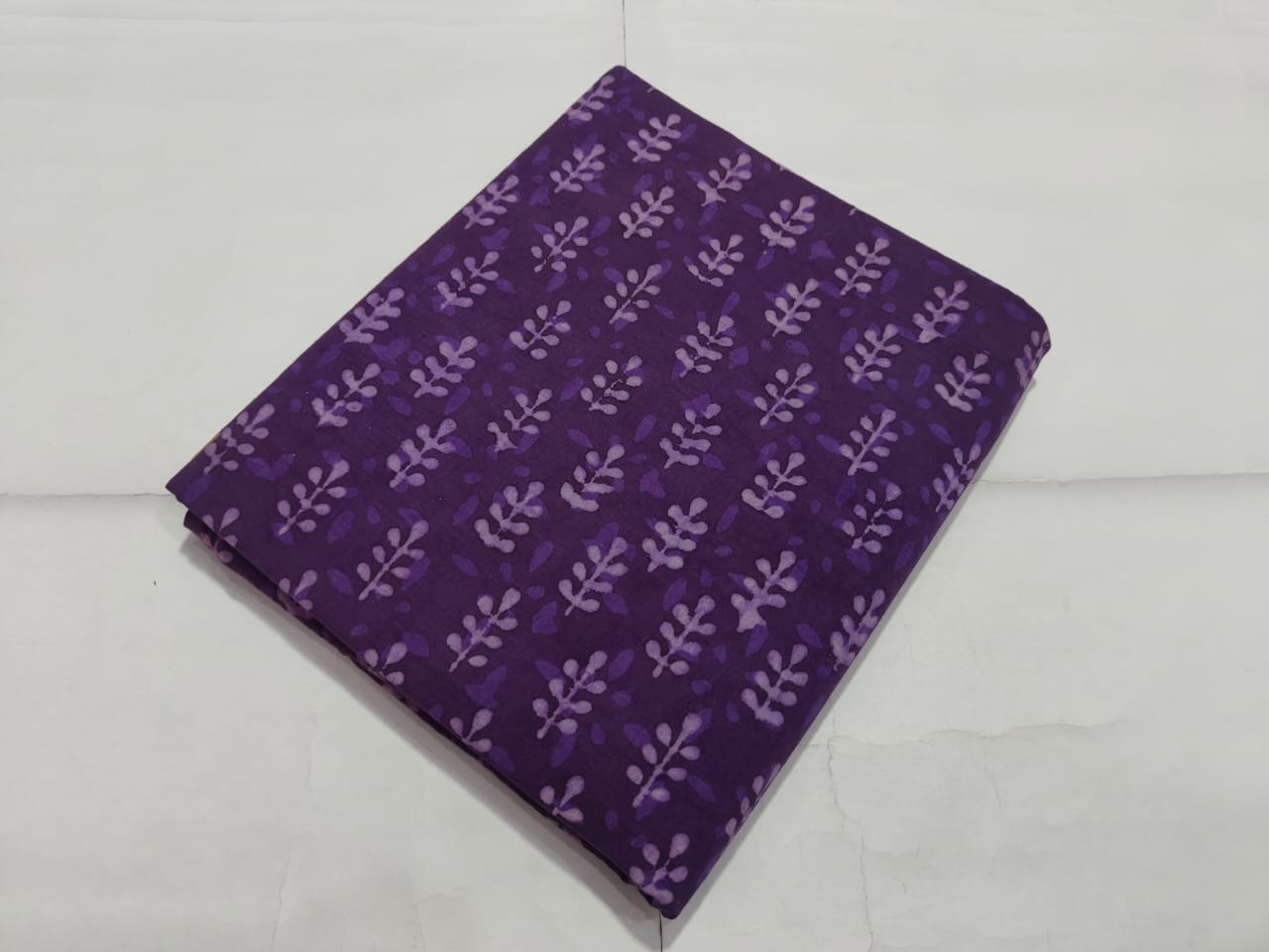 Purple Mini Floral Printed Cotton Fabric | Maharani Vastra