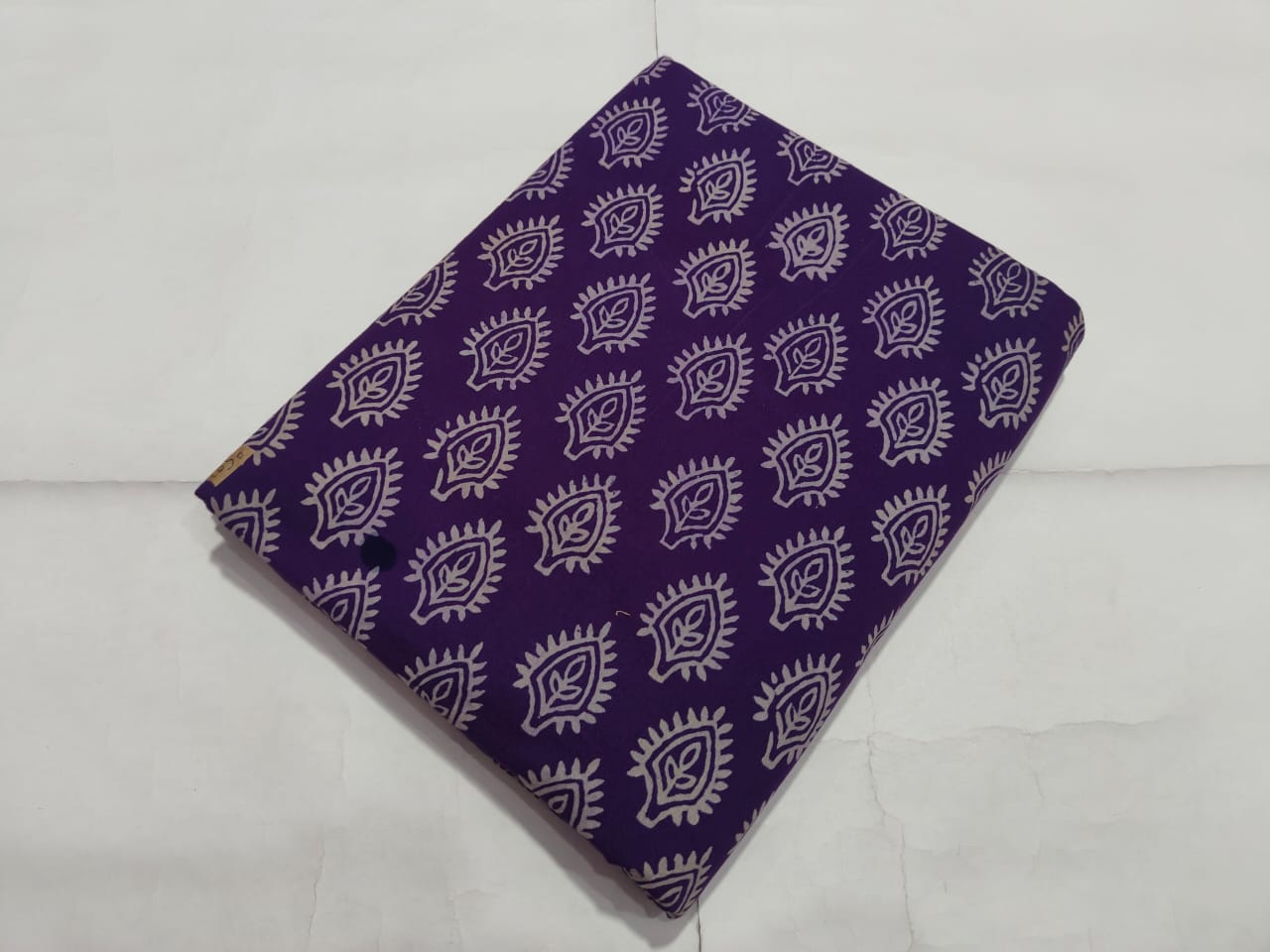 Purple Paisley Printed Cotton Fabric Stylish Design | Maharani Vastra