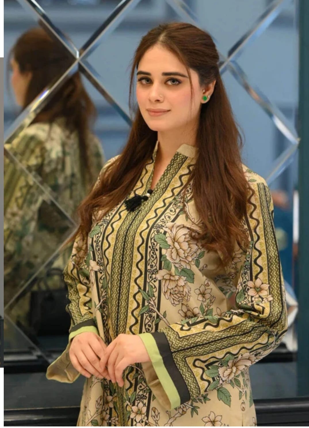 "Garden Luxe — Floral Digital Print Muslin Kurta