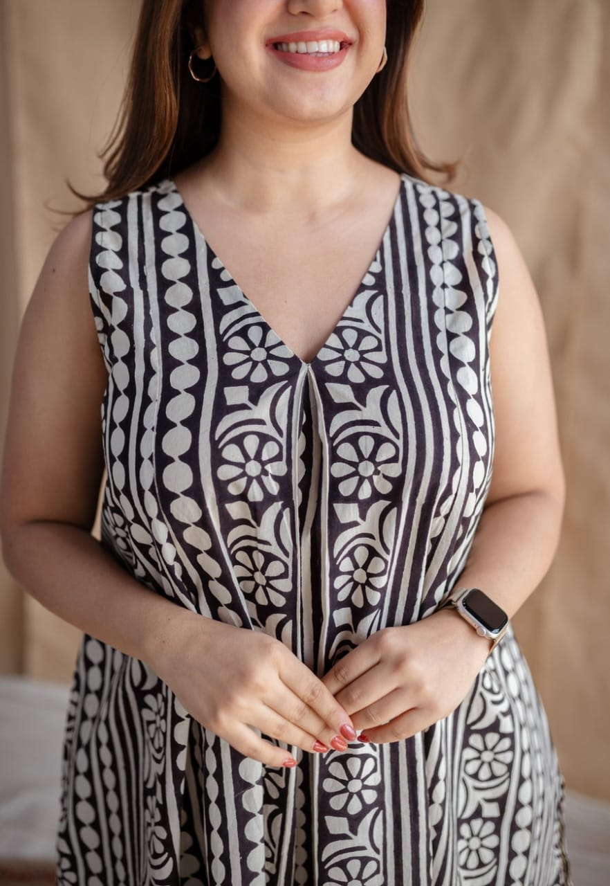 Black White Printed Designer Co-ord Set