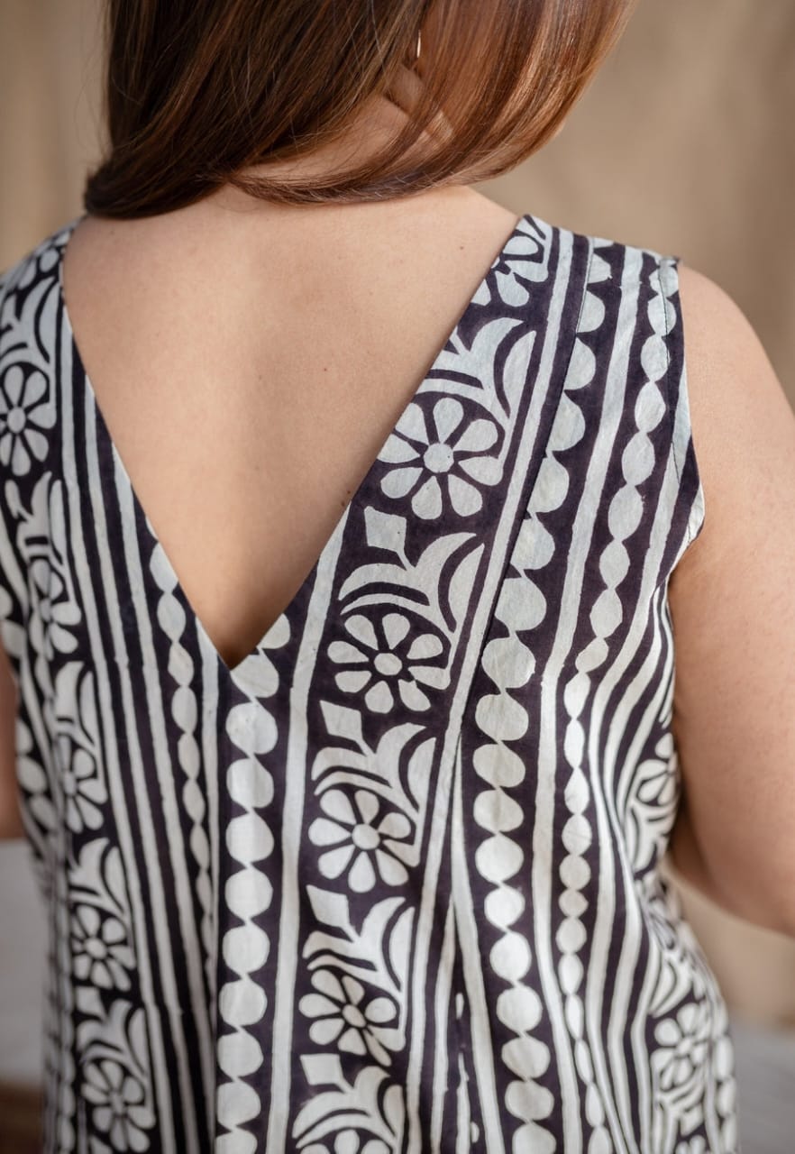 Black White Printed Designer Co-ord Set