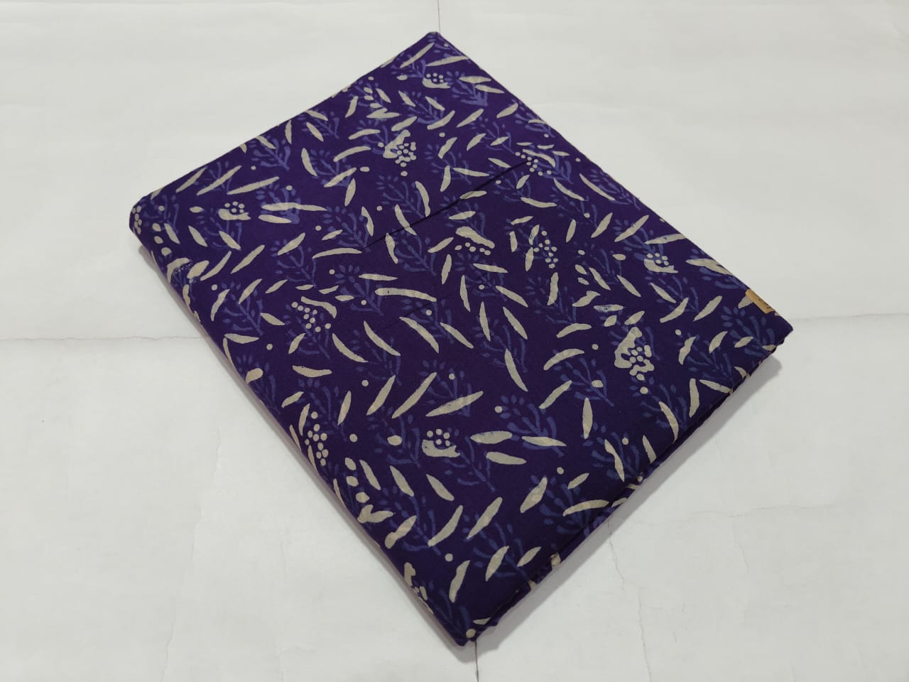 Purple Botanical Printed Cotton Fabric Stylish Design | Maharani Vastra