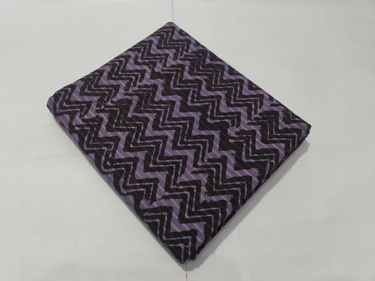 Purple Floral Booti Printed Cotton Fabric Elegant Design | Maharani Vastra