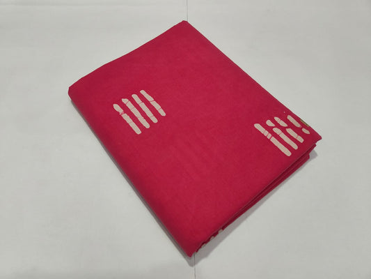 Pink Minimal Booti Printed Cotton Fabric Elegant Look | Maharani Vastra