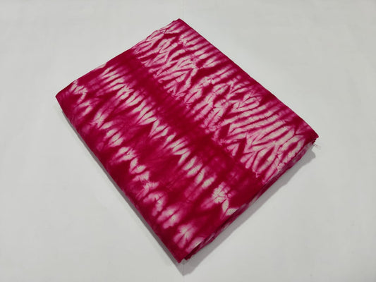 Pink Tie Dye Printed Cotton Fabric Trendy Style | Maharani Vastra