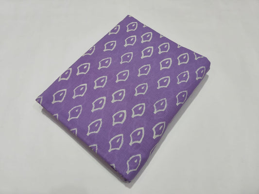 Purple Printed Cotton Fabric for Ethnic Wear | Maharani Vastra