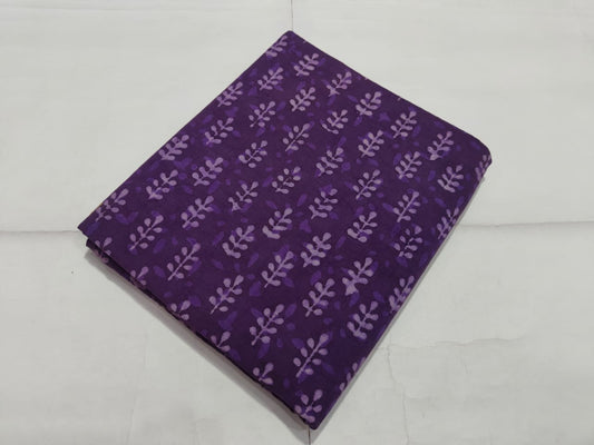 Purple Mini Floral Printed Cotton Fabric | Maharani Vastra