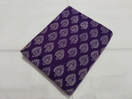 Purple Paisley Printed Cotton Fabric Stylish Design | Maharani Vastra
