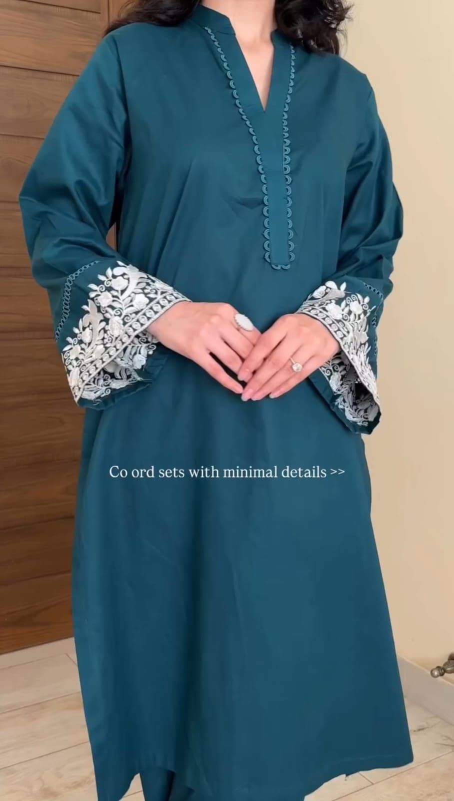 Teal Royale — Embroidered Co-ord Kurta