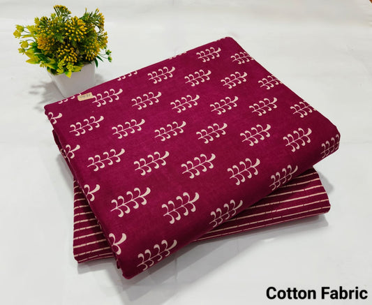 Rani Pink Booti Cotton Fabric – Soft Dress Material (MVTB80)